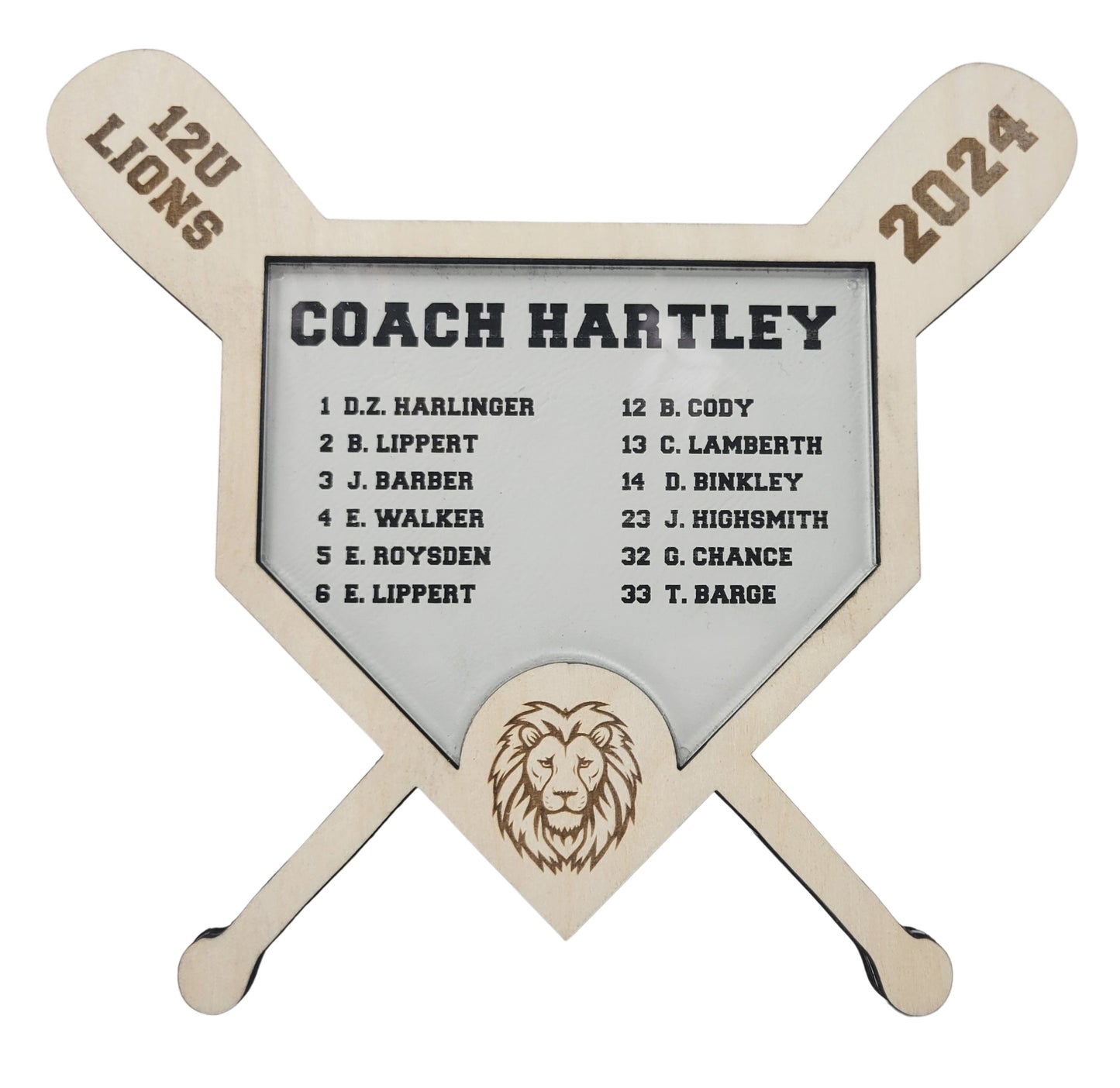 Baseball Coach Plaque - Personalized Baseball Coach Appreciation Gift, End of Season Gift for Baseball Coach