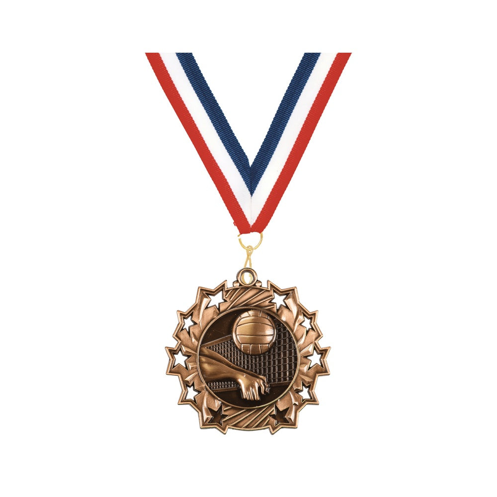 Personalized Volleyball Team Medals, Volleyball Player Medallions with Neck Ribbon, Volleyball Player Awards for Players a...