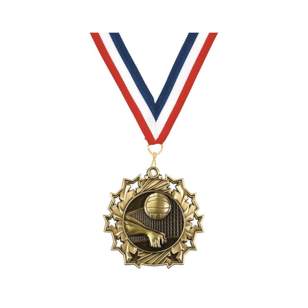 Personalized Volleyball Team Medals, Volleyball Player Medallions with Neck Ribbon, Volleyball Player Awards for Players a...