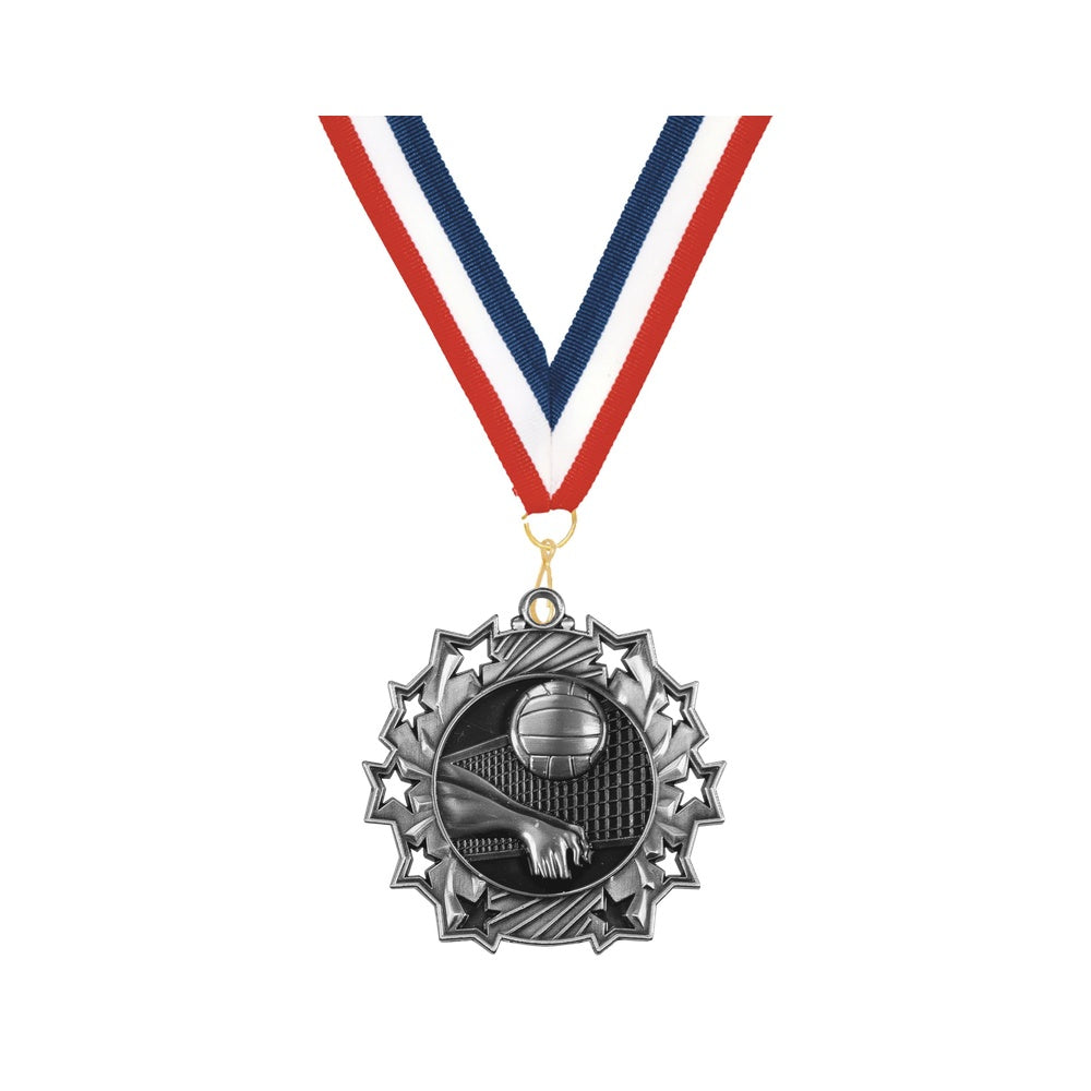 Personalized Volleyball Team Medals, Volleyball Player Medallions with Neck Ribbon, Volleyball Player Awards for Players a...
