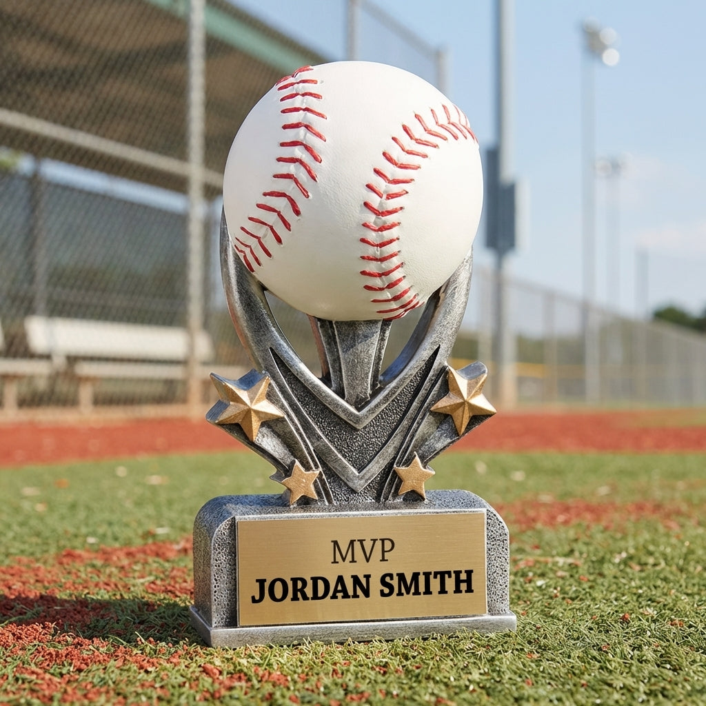 Personalized Sports Trophy 5.5" - Custom Engraved VSR for Team, Coach & MVP - View 3