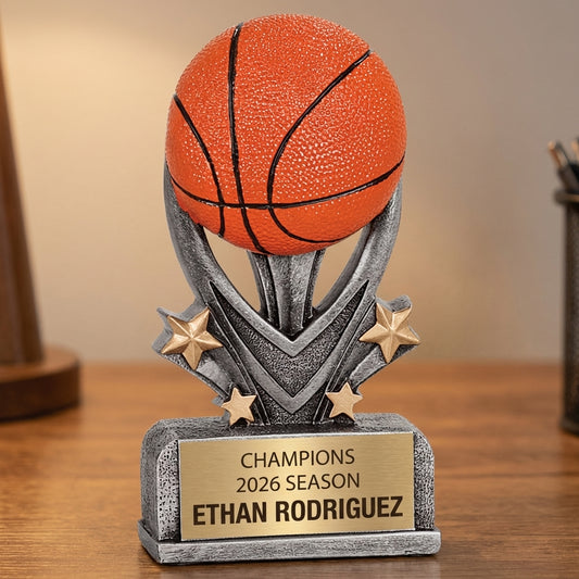 Personalized Sports Trophy 5.5" - Custom Engraved VSR for Team, Coach & MVP - View 2