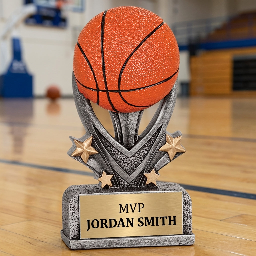 Personalized Sports Trophy 5.5" - Custom Engraved VSR for Team, Coach & MVP - View 3