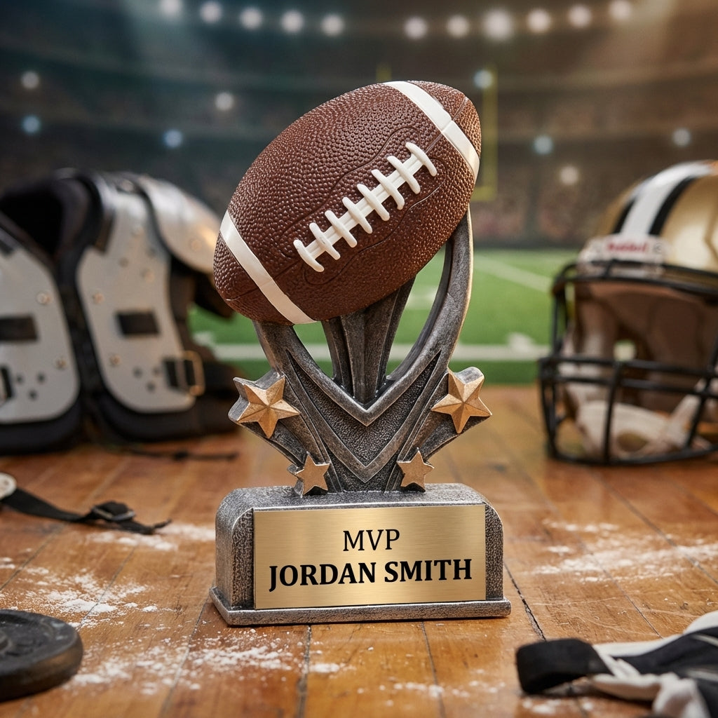 Personalized Sports Trophy 5.5" - Custom Engraved VSR for Team, Coach & MVP - View 3