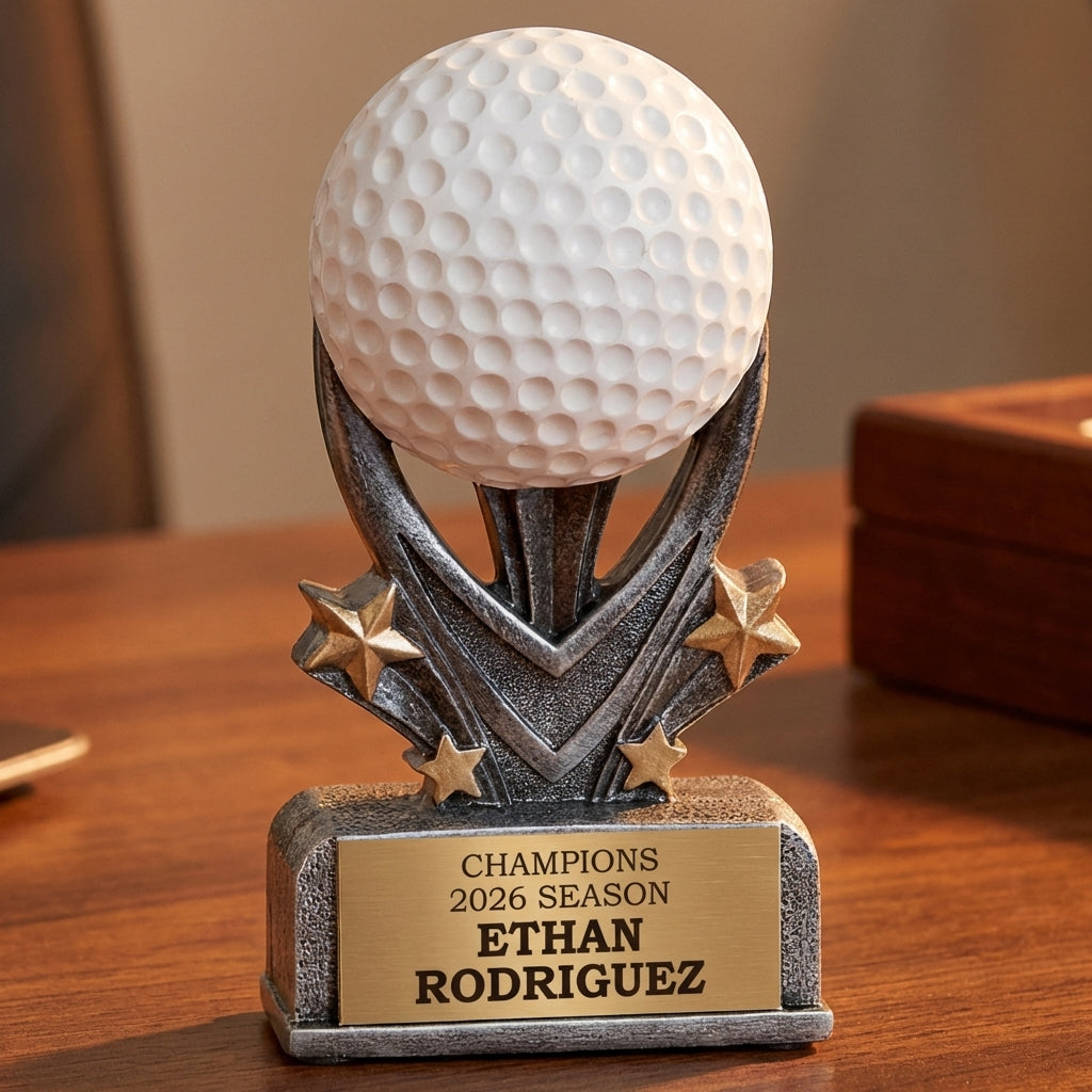Personalized Golf Trophy 5.5" - Custom Engraved VSR for Team, Coach & MVP - View 2