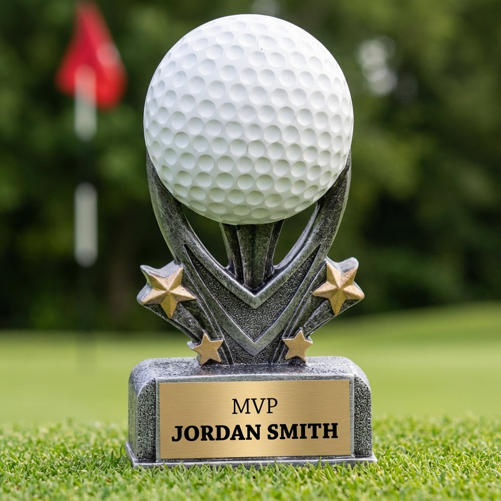 Personalized Golf Trophy 5.5" - Custom Engraved VSR for Team, Coach & MVP - View 3