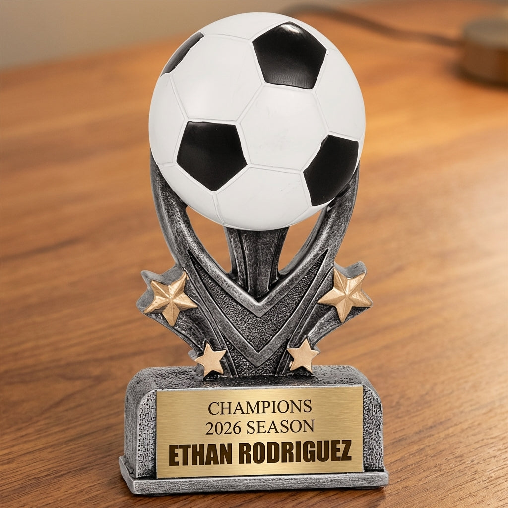 Personalized Sports Trophy 5.5" - Custom Engraved VSR for Team, Coach & MVP - View 2