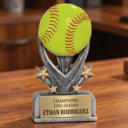 Personalized Sports Trophy 5.5" - Custom Engraved VSR for Team, Coach & MVP - View 2