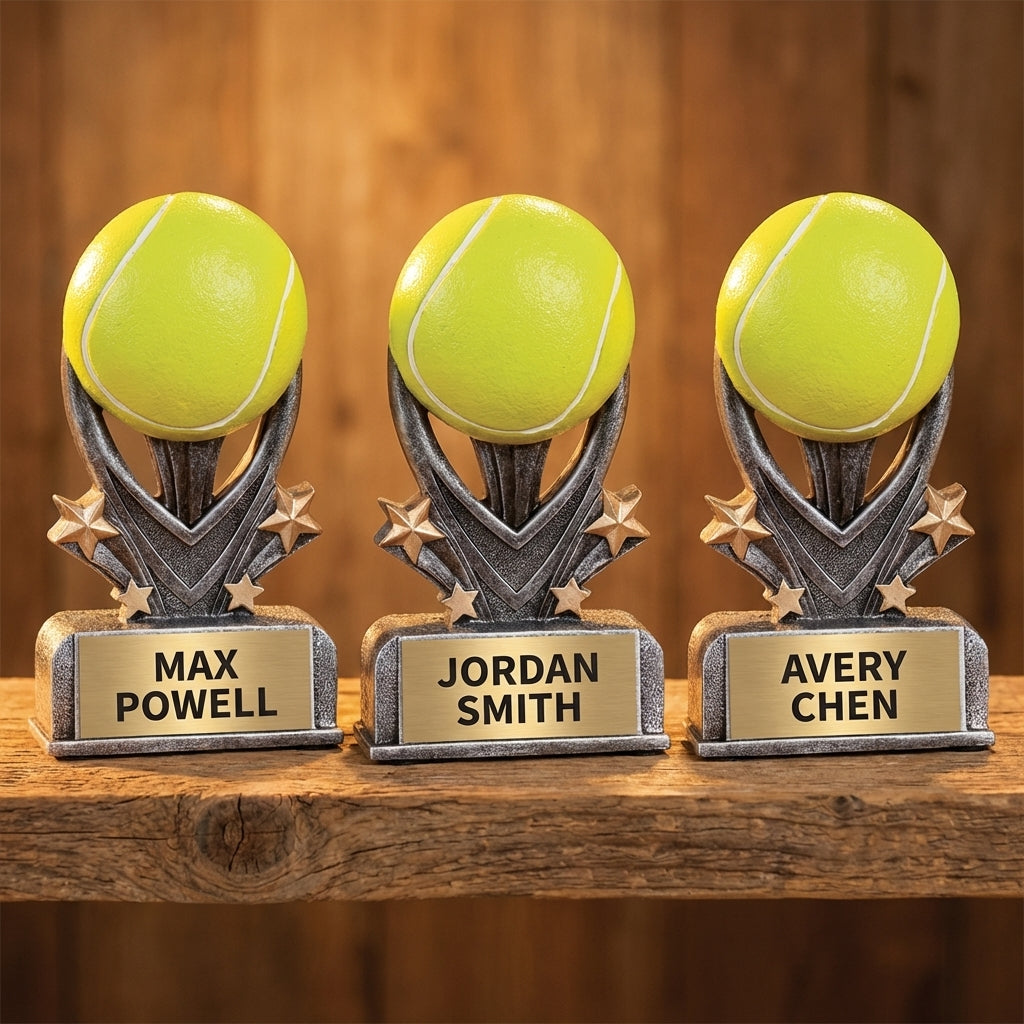 Personalized Tennis Trophy 5.5" - Custom Engraved VSR for Team, Coach & MVP - View 4