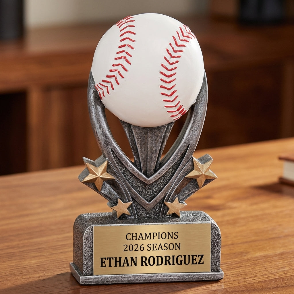 Personalized Sports Trophy 7" - Custom Engraved VSR for Team, Coach & MVP - View 2