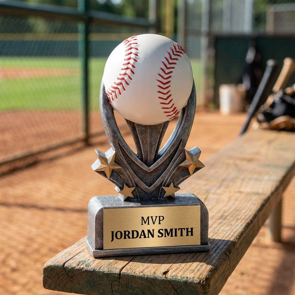 Personalized Sports Trophy 7" - Custom Engraved VSR for Team, Coach & MVP - View 3