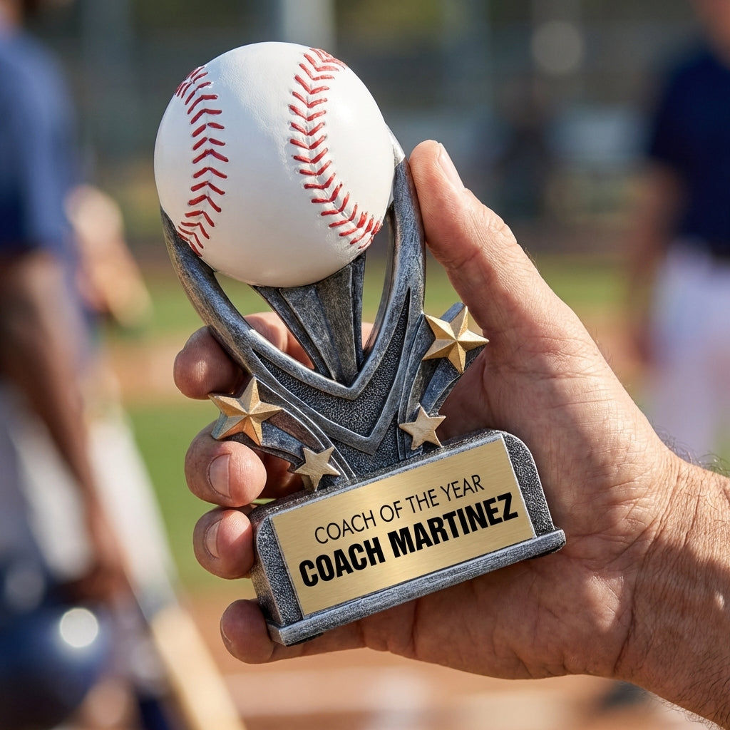 Personalized Sports Trophy 7" - Custom Engraved VSR for Team, Coach & MVP - View 5