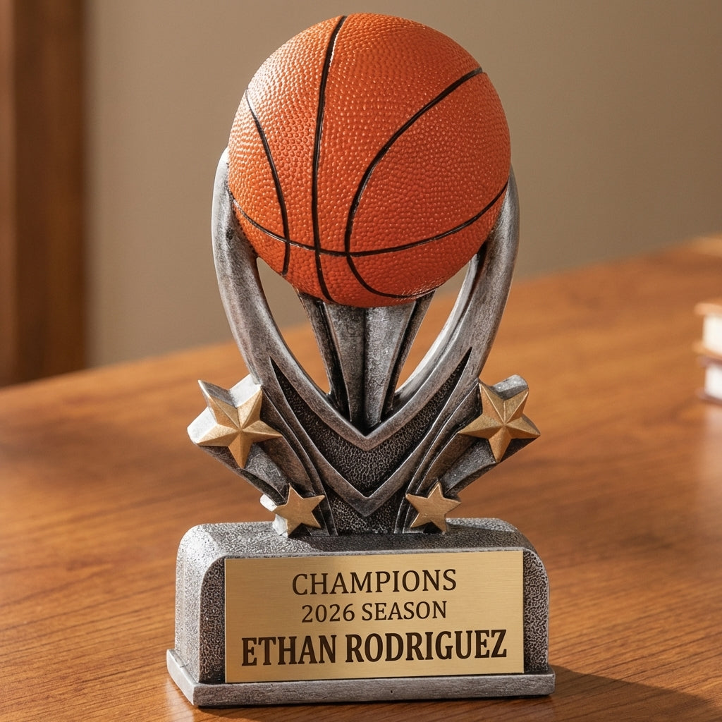 Personalized Sports Trophy 7" - Custom Engraved VSR for Team, Coach & MVP - View 2