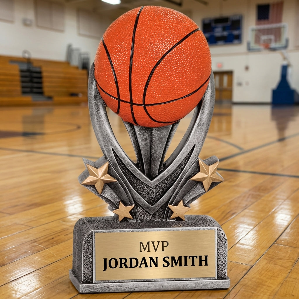 Personalized Sports Trophy 7" - Custom Engraved VSR for Team, Coach & MVP - View 3