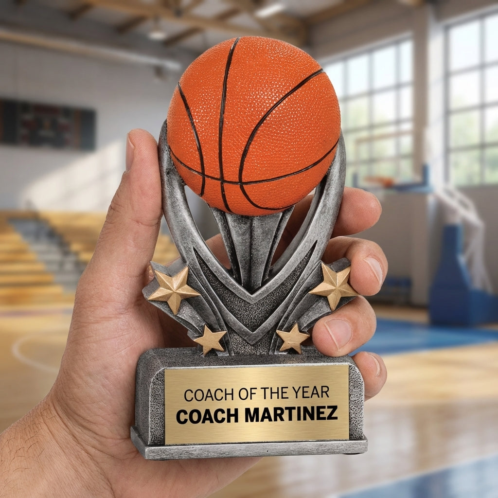 Personalized Sports Trophy 7" - Custom Engraved VSR for Team, Coach & MVP - View 5