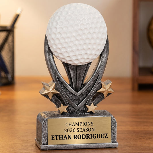 Personalized Golf Trophy 7" - Custom Engraved VSR for Team, Coach & MVP - View 2