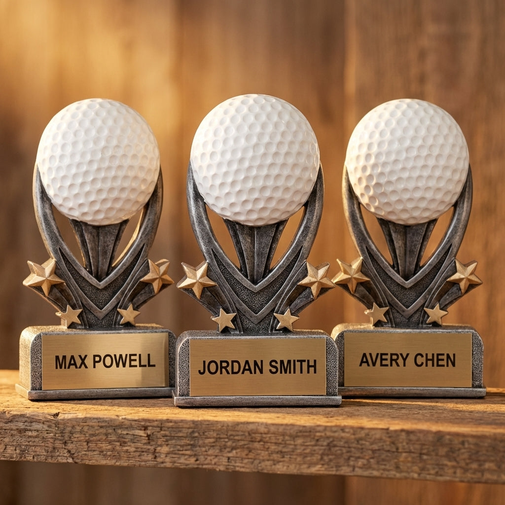 Personalized Golf Trophy 7" - Custom Engraved VSR for Team, Coach & MVP - View 4