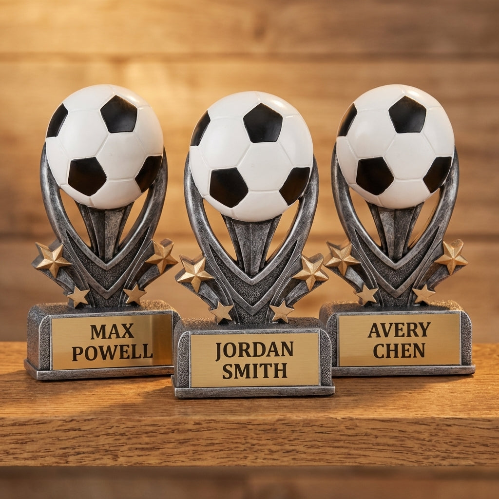 Personalized Soccer Trophy 7" - Custom Engraved VSR for Team, Coach & MVP - View 4