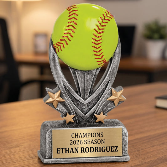 Personalized Softball Trophy 7" - Custom Engraved VSR for Team, Coach & MVP - View 2