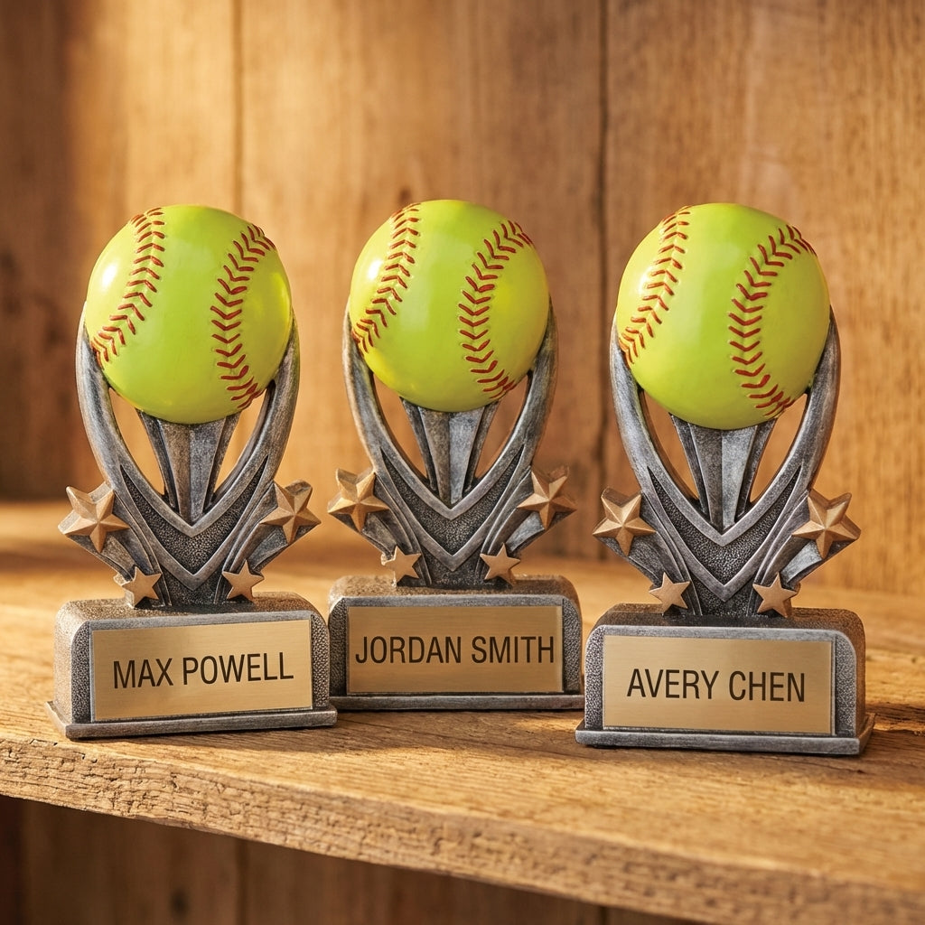 Personalized Softball Trophy 7" - Custom Engraved VSR for Team, Coach & MVP - View 4