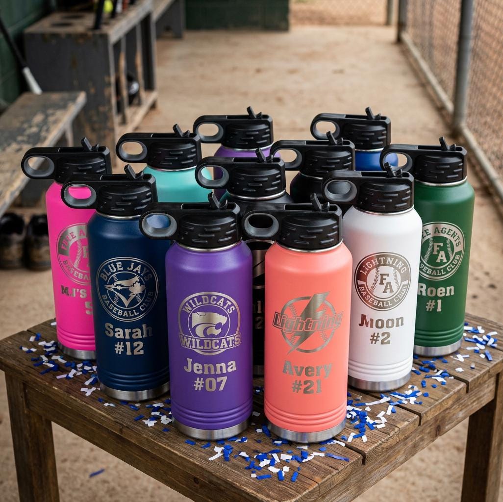 Softball Team Water Bottles — view 2