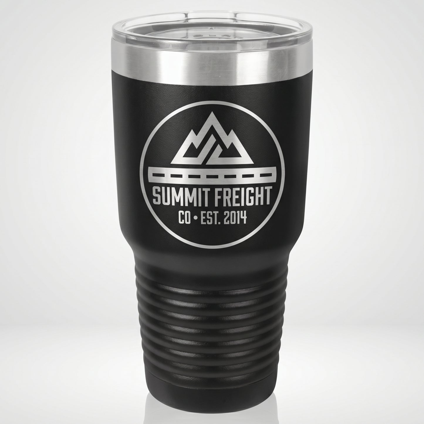 Custom Branded 30oz Tumbler laser-engraved with a company logo