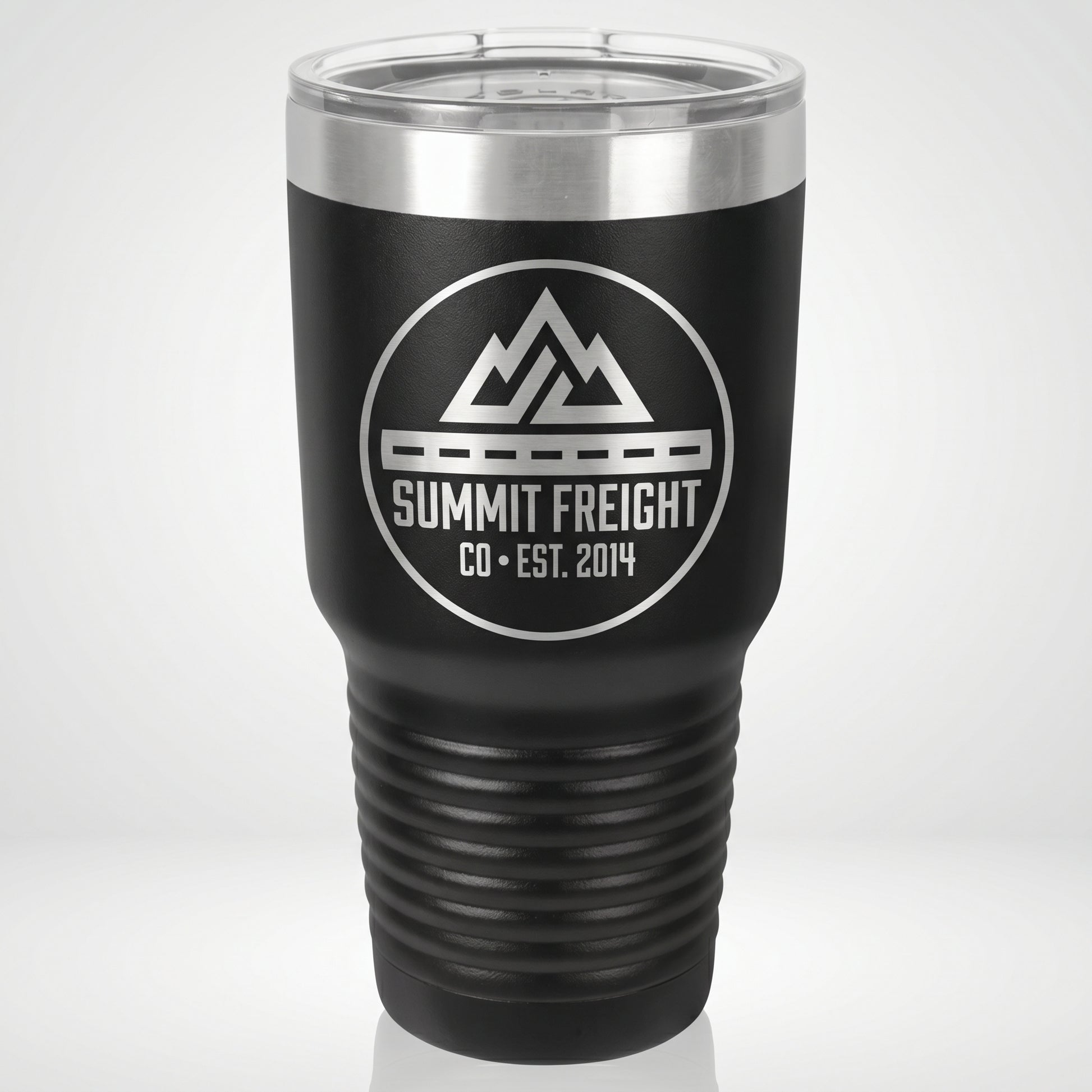 Custom Branded 30oz Tumbler laser-engraved with a company logo