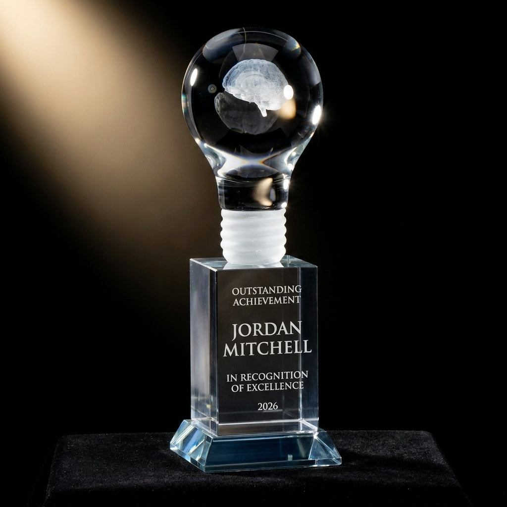 Personalized Basketball Crystal Award crystal award on black velvet under awards-ceremony spotlight, engraved champion and lifetime achievement award