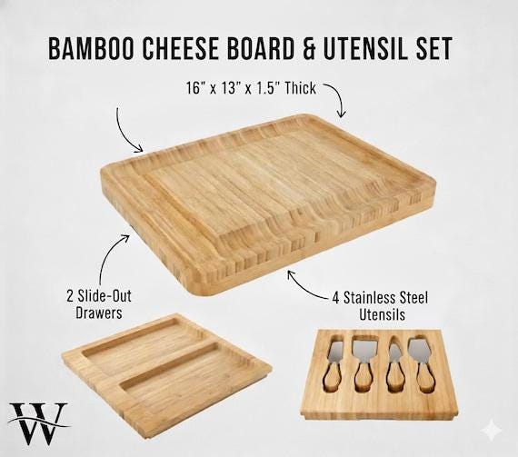 Personalized Charcuterie Board Gift Set — view 3