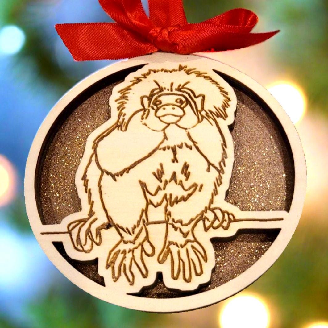 Cotton Top Tamarin Christmas Ornament - Personalized Christmas Ornament for - Personalized Holiday Ornament