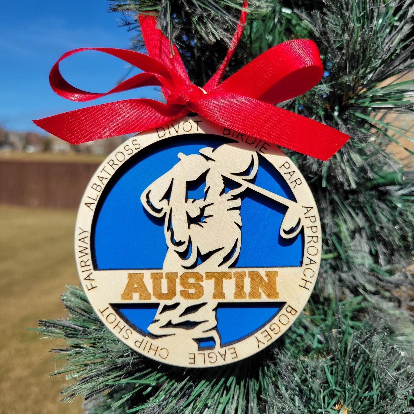 Personalized Golf Christmas Ornament Gift for Golfer, Golfing Christmas Gift, Personalized Golfer Gift, Golf Team Gifts - Personalized Holiday Ornament