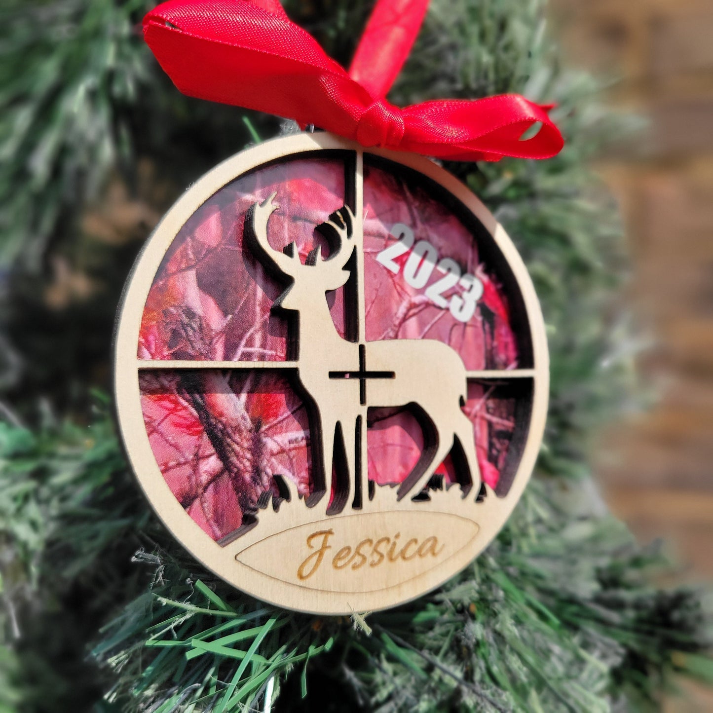 Personalized Hunting Christmas Ornament Gift for Hunter, Hunting Christmas Ornament, Camouflage Hunter Christmas Gift for Hunter 2025! - Personalized Holiday Ornament