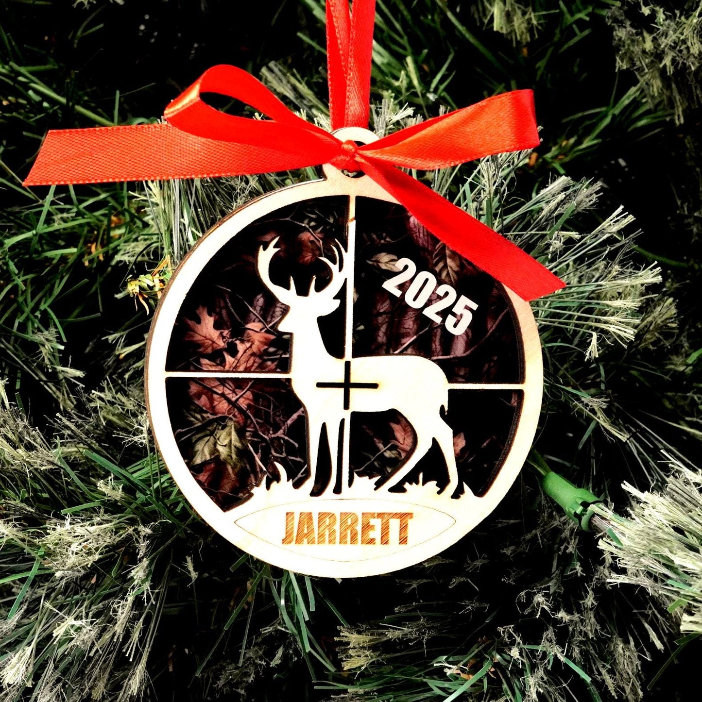 Personalized Hunting Christmas Ornament Gift for Hunter, Hunting Christmas Ornament, Camouflage Hunter Christmas Gift for Hunter 2025! - Personalized Holiday Ornament