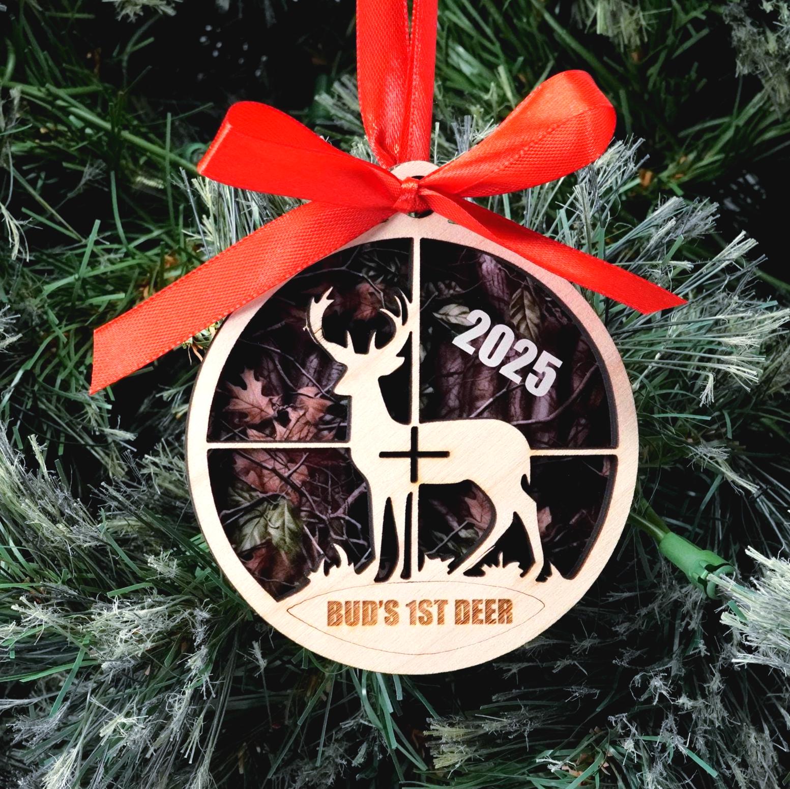 Personalized Hunting Christmas Ornament Gift for Hunter, Hunting Christmas Ornament, Camouflage Hunter Christmas Gift for Hunter 2025! - Personalized Holiday Ornament