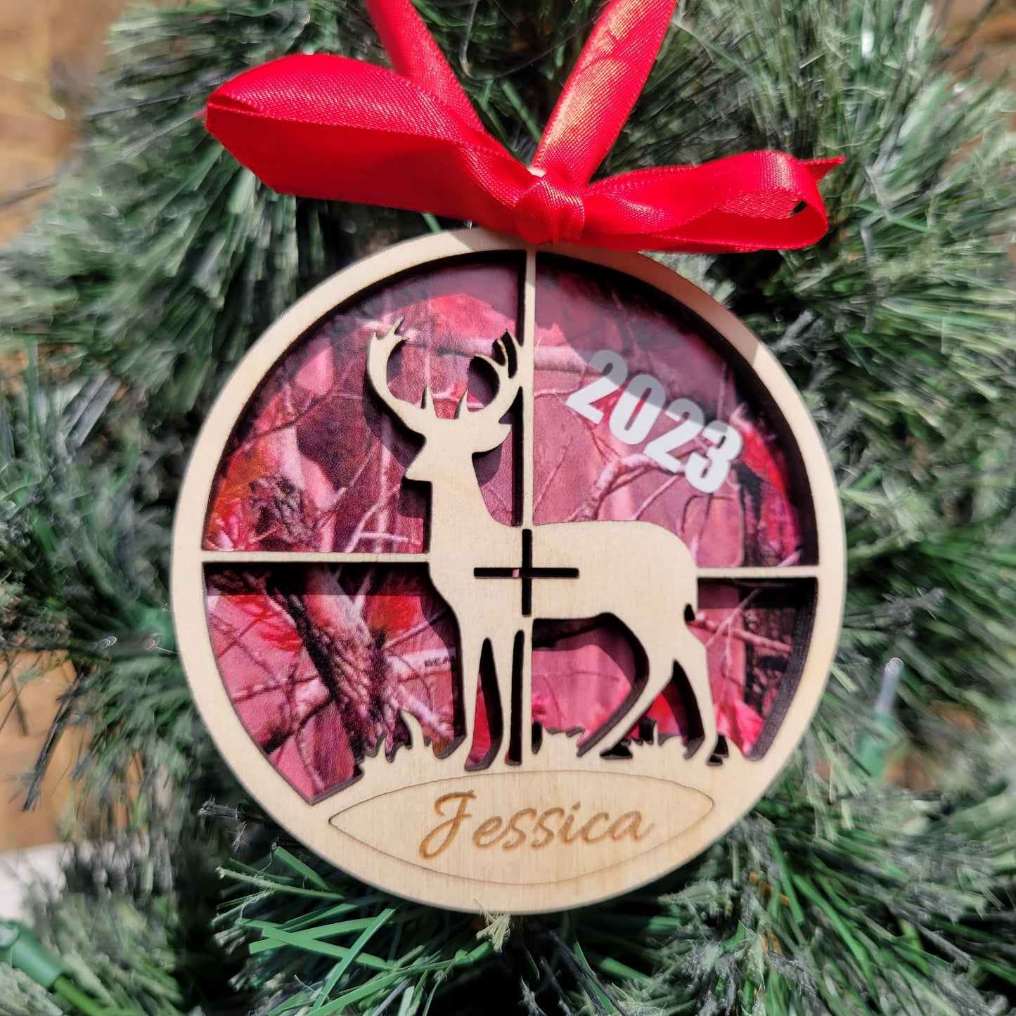 Personalized Hunting Christmas Ornament Gift for Hunter, Hunting Christmas Ornament, Camouflage Hunter Christmas Gift for Hunter 2025! - Personalized Holiday Ornament