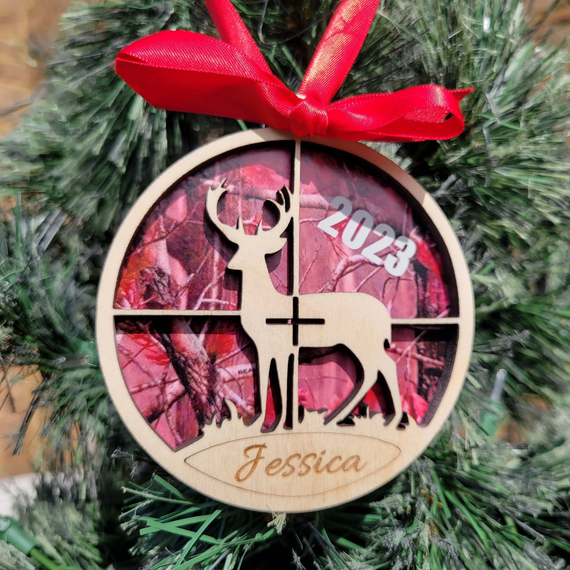 Personalized Hunting Christmas Ornament Gift for Hunter, Hunting Christmas Ornament, Camouflage Hunter Christmas Gift for Hunter 2025! - Personalized Holiday Ornament