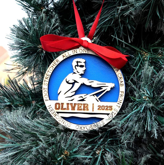 Personalized Rowing Christmas Ornament Gift for Rower, Rower Gift, Christmas Gift for Rowing Coach, Rower Ornament - Personalized Holiday Ornament