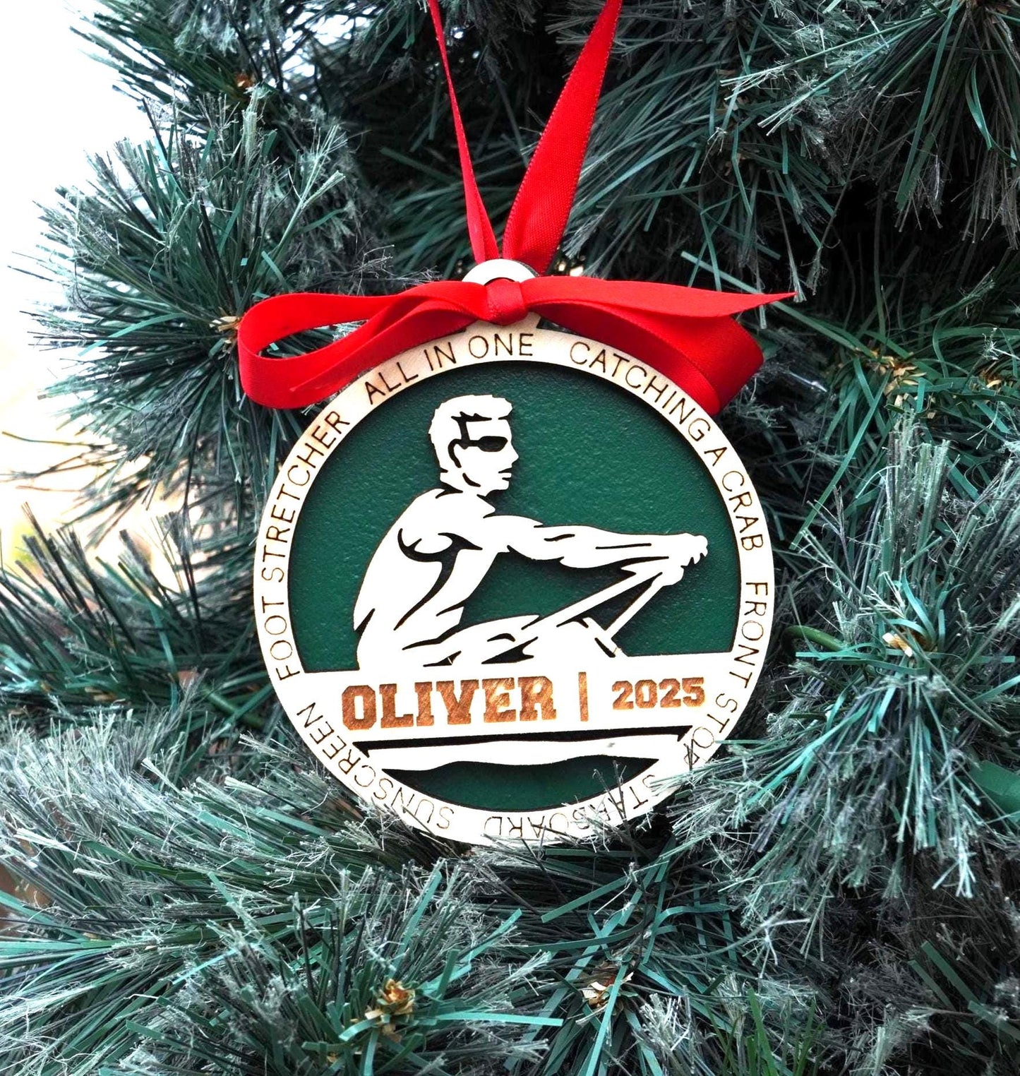 Personalized Rowing Christmas Ornament Gift for Rower, Rower Gift, Christmas Gift for Rowing Coach, Rower Ornament - Personalized Holiday Ornament