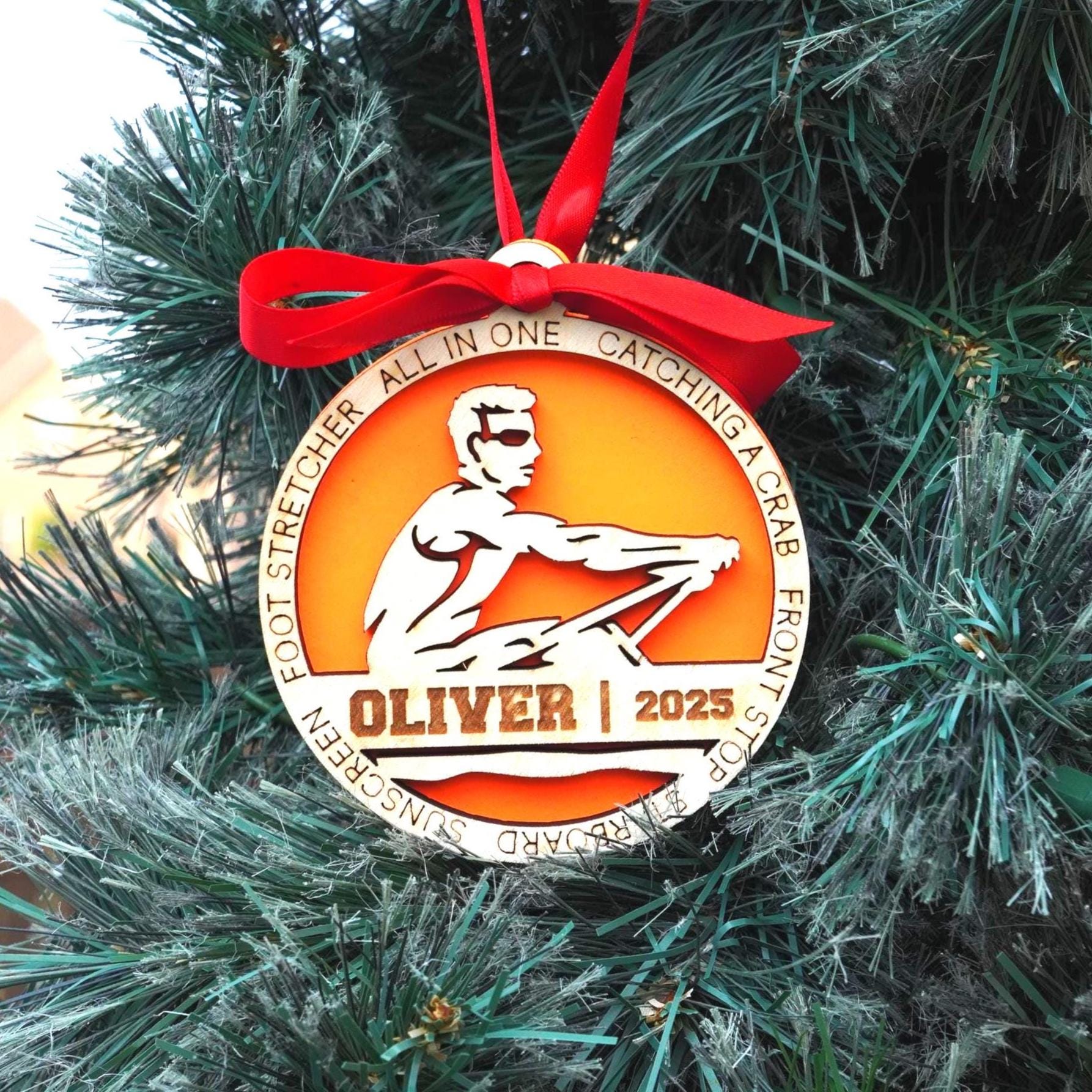 Personalized Rowing Christmas Ornament Gift for Rower, Rower Gift, Christmas Gift for Rowing Coach, Rower Ornament - Personalized Holiday Ornament