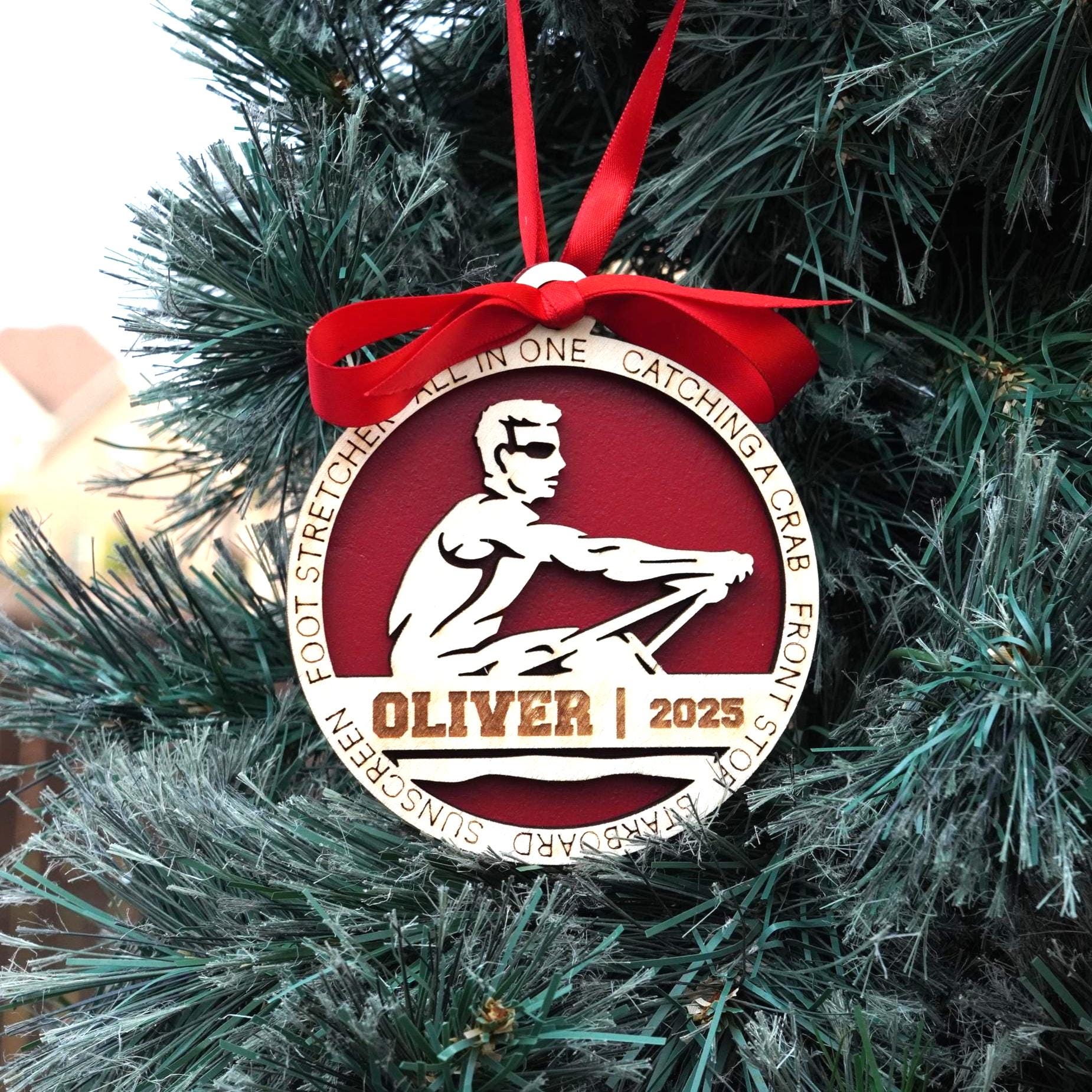 Personalized Rowing Christmas Ornament Gift for Rower, Rower Gift, Christmas Gift for Rowing Coach, Rower Ornament - Personalized Holiday Ornament