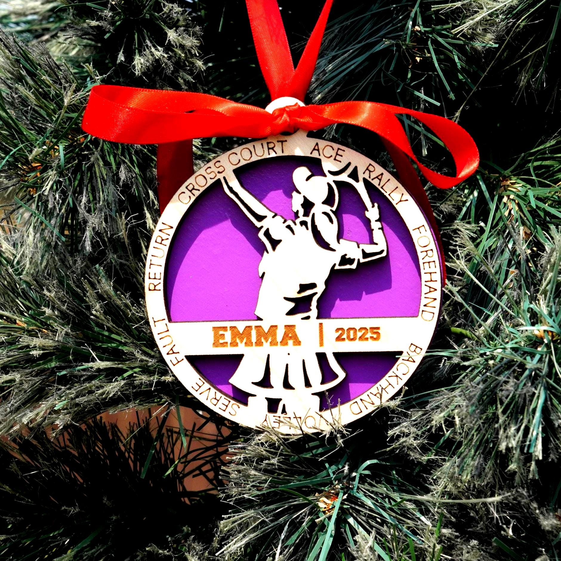 Personalized Tennis Christmas Ornament Gift for Tennis Player, Tennis Ornament, Christmas Gift for Tennis Coach, Personalized Tennis Gift - Personalized Holiday Ornament