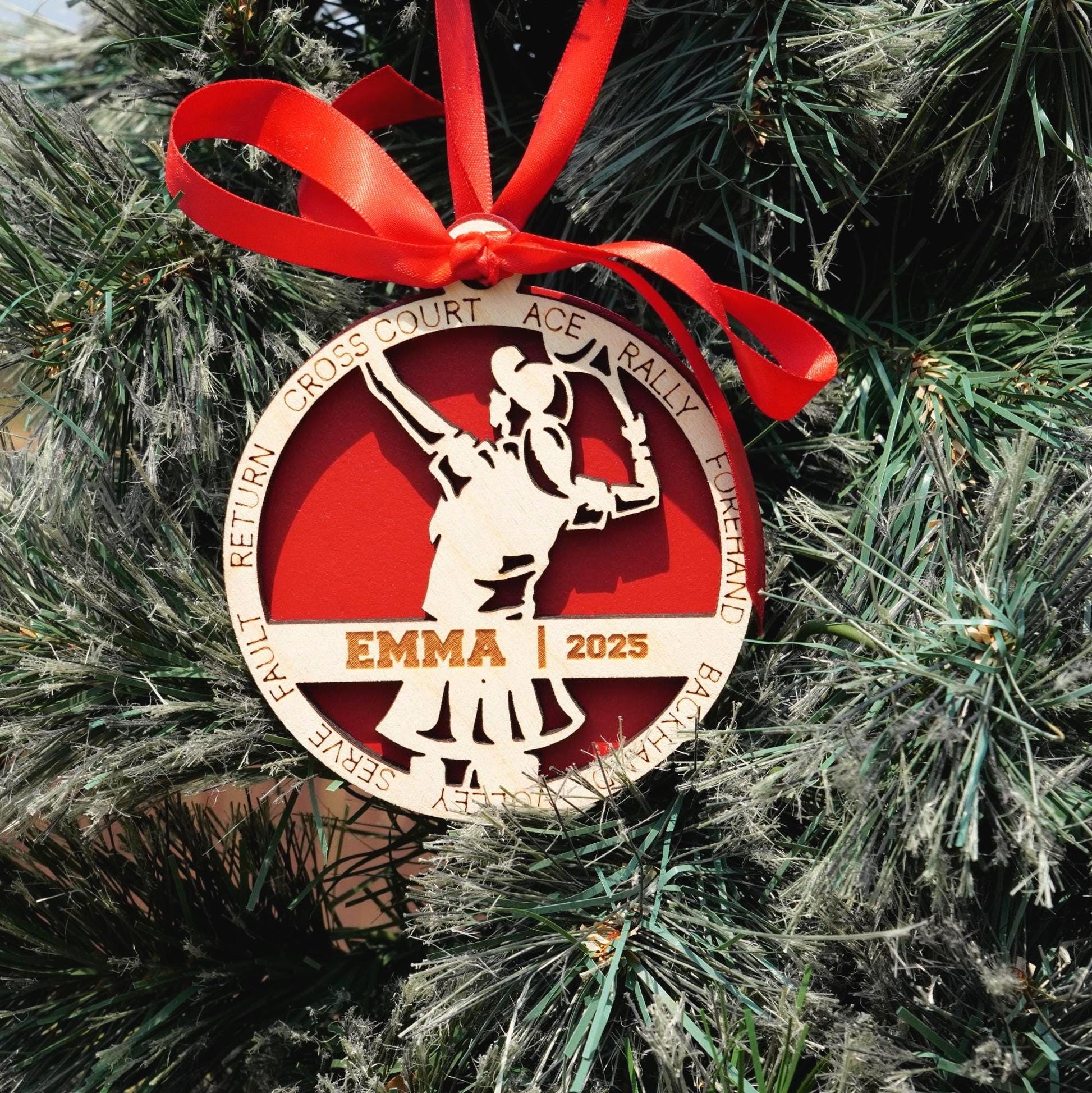 Personalized Tennis Christmas Ornament Gift for Tennis Player, Tennis Ornament, Christmas Gift for Tennis Coach, Personalized Tennis Gift - Personalized Holiday Ornament