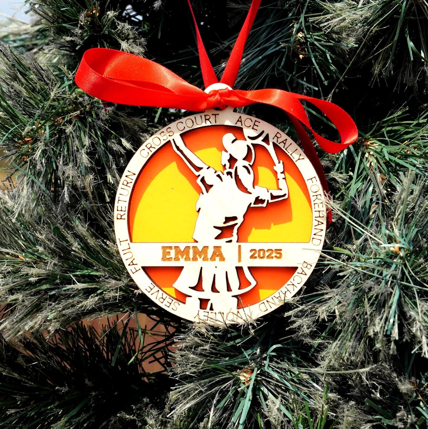 Personalized Tennis Christmas Ornament Gift for Tennis Player, Tennis Ornament, Christmas Gift for Tennis Coach, Personalized Tennis Gift - Personalized Holiday Ornament