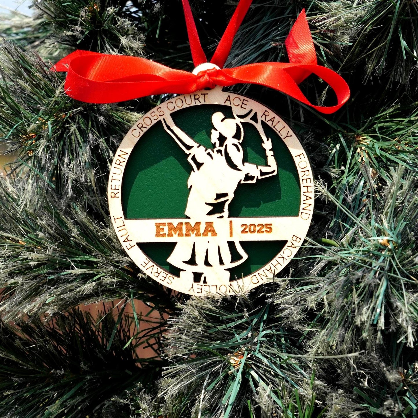 Personalized Tennis Christmas Ornament Gift for Tennis Player, Tennis Ornament, Christmas Gift for Tennis Coach, Personalized Tennis Gift - Personalized Holiday Ornament