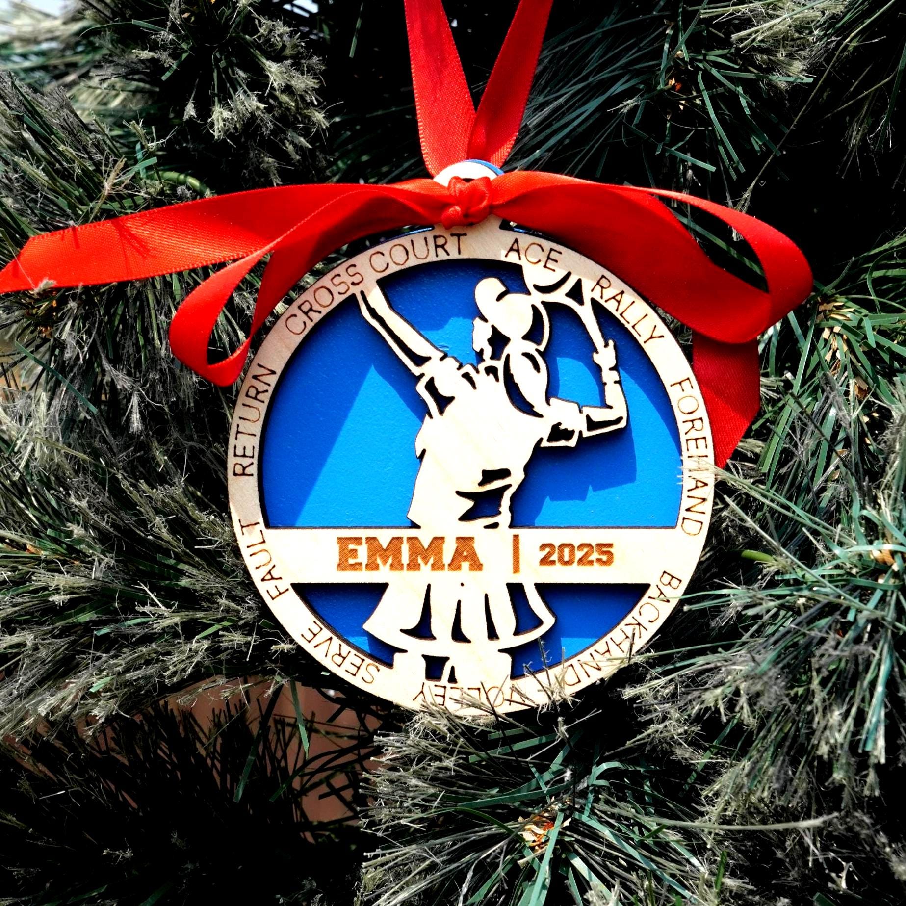 Personalized Tennis Christmas Ornament Gift for Tennis Player, Tennis Ornament, Christmas Gift for Tennis Coach, Personalized Tennis Gift - Personalized Holiday Ornament