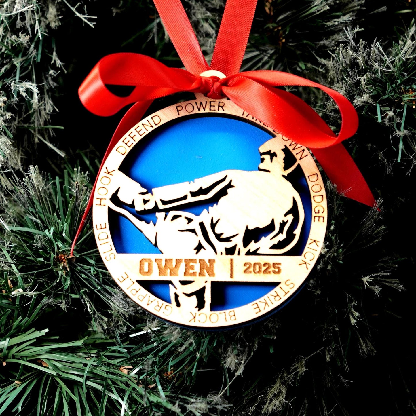Personalized Martial Arts Christmas Ornament Gift for Martial Arts Student, Jujitsu, MMA Member, Karate Christmas Ornament - Personalized Holiday Ornament