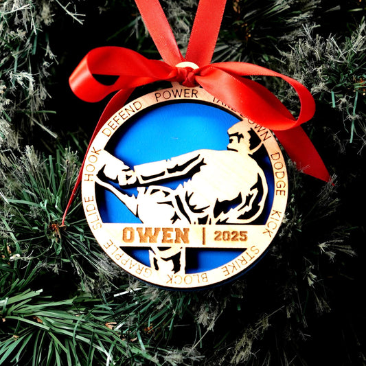 Personalized Martial Arts Christmas Ornament Gift for Martial Arts Student, Jujitsu, MMA Member, Karate Christmas Ornament - Personalized Holiday Ornament