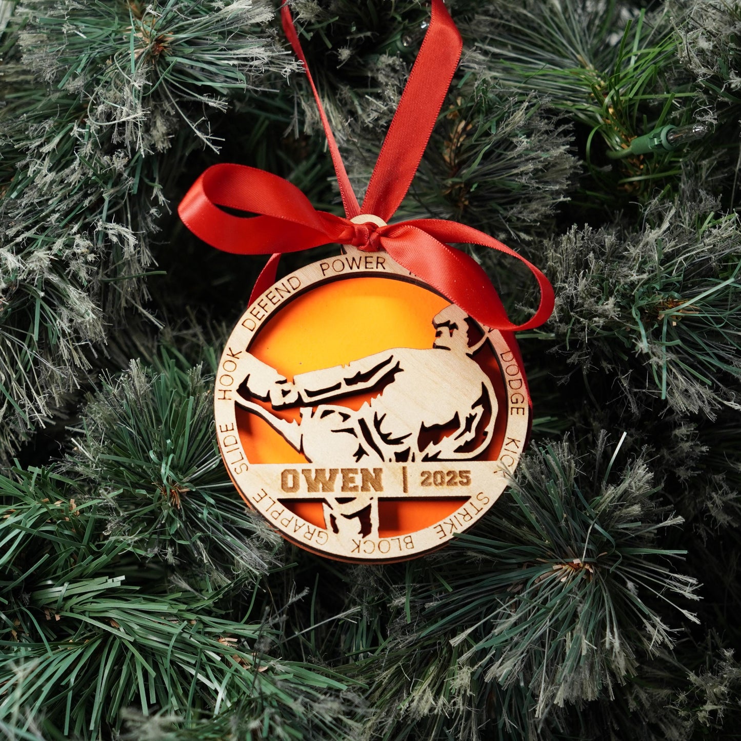 Personalized Martial Arts Christmas Ornament Gift for Martial Arts Student, Jujitsu, MMA Member, Karate Christmas Ornament - Personalized Holiday Ornament
