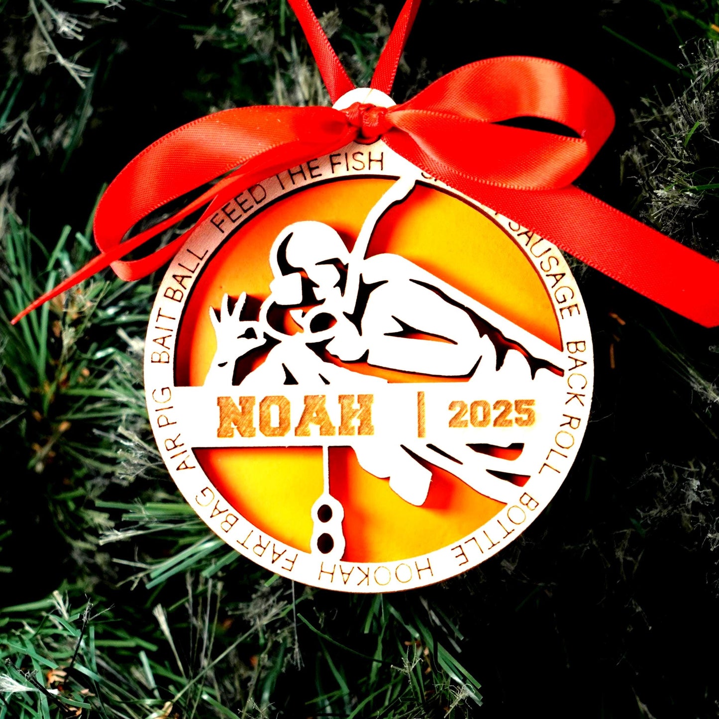 Personalized Scuba Diving Christmas Ornament – Custom Diver Gift, Engraved Wooden Ornament, Holiday Keepsake for Ocean and Dive Lovers - Personalized Holiday Ornament