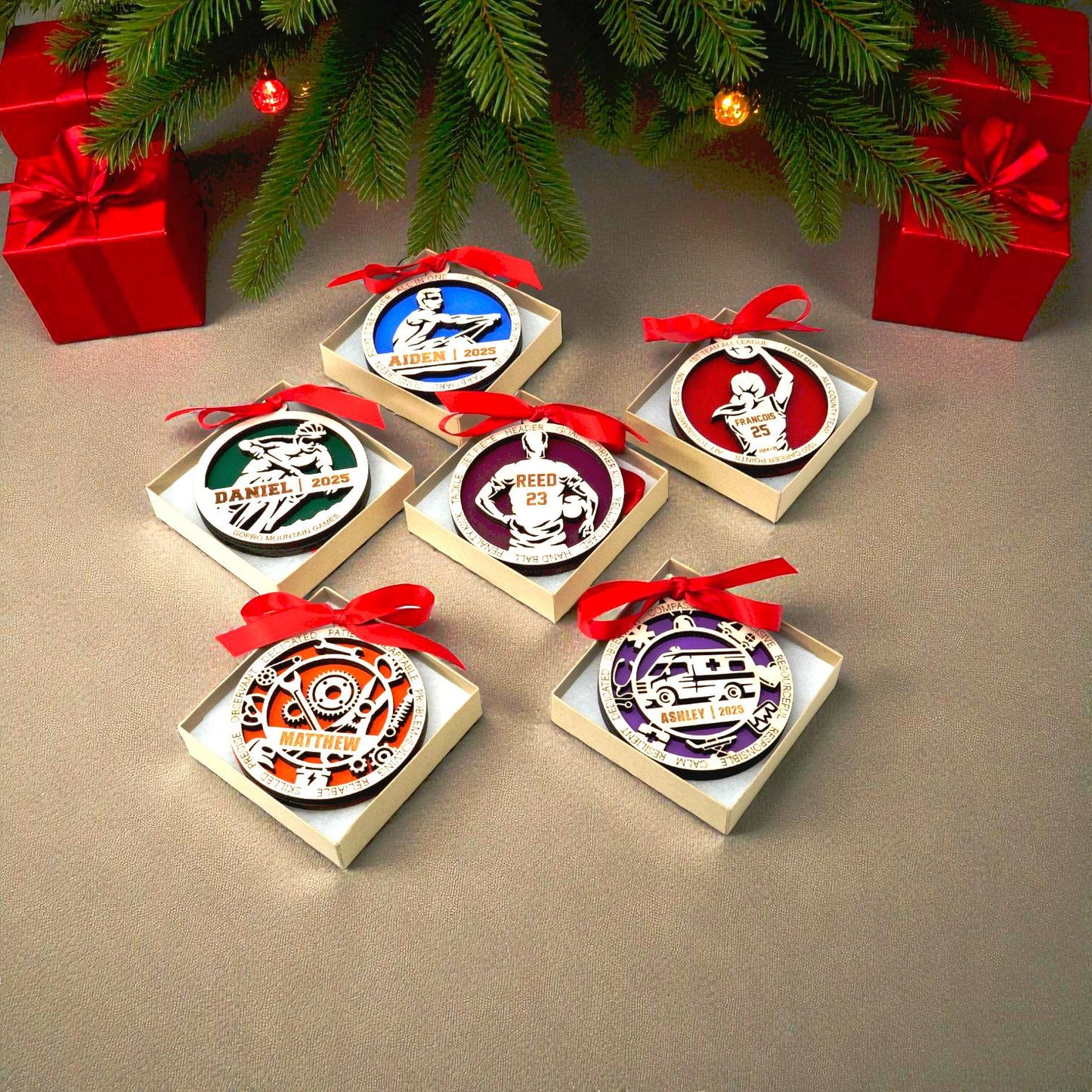 Personalized Disc Golf Christmas Ornament – Custom Player Gift, Engraved Wooden Ornament 2025, Holiday Keepsake for Disc Golfers - Personalized Holiday Ornament